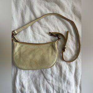 Frye Leather Campus Small Rivet Crossbody Bag Sunflower Yellow Gold Hardware EUC